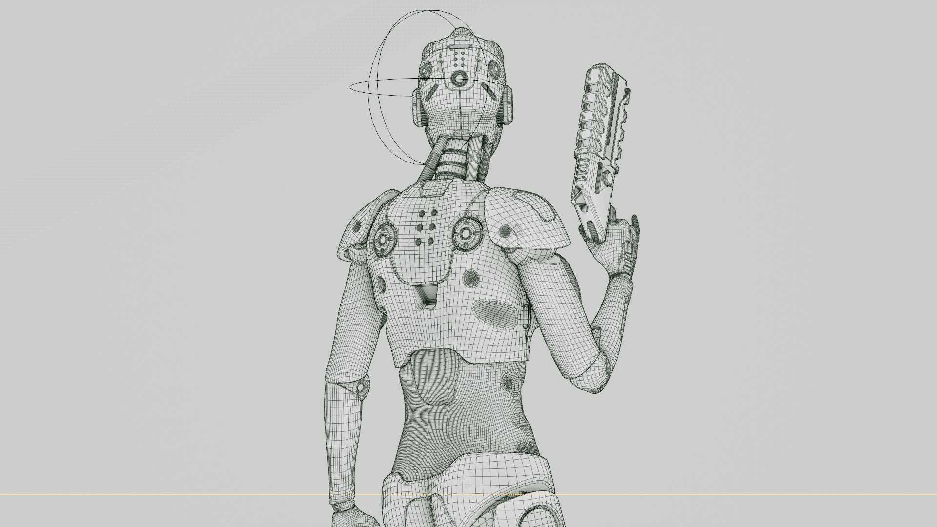 ANDROID OMEGA-C  RIGGED 3D model_39