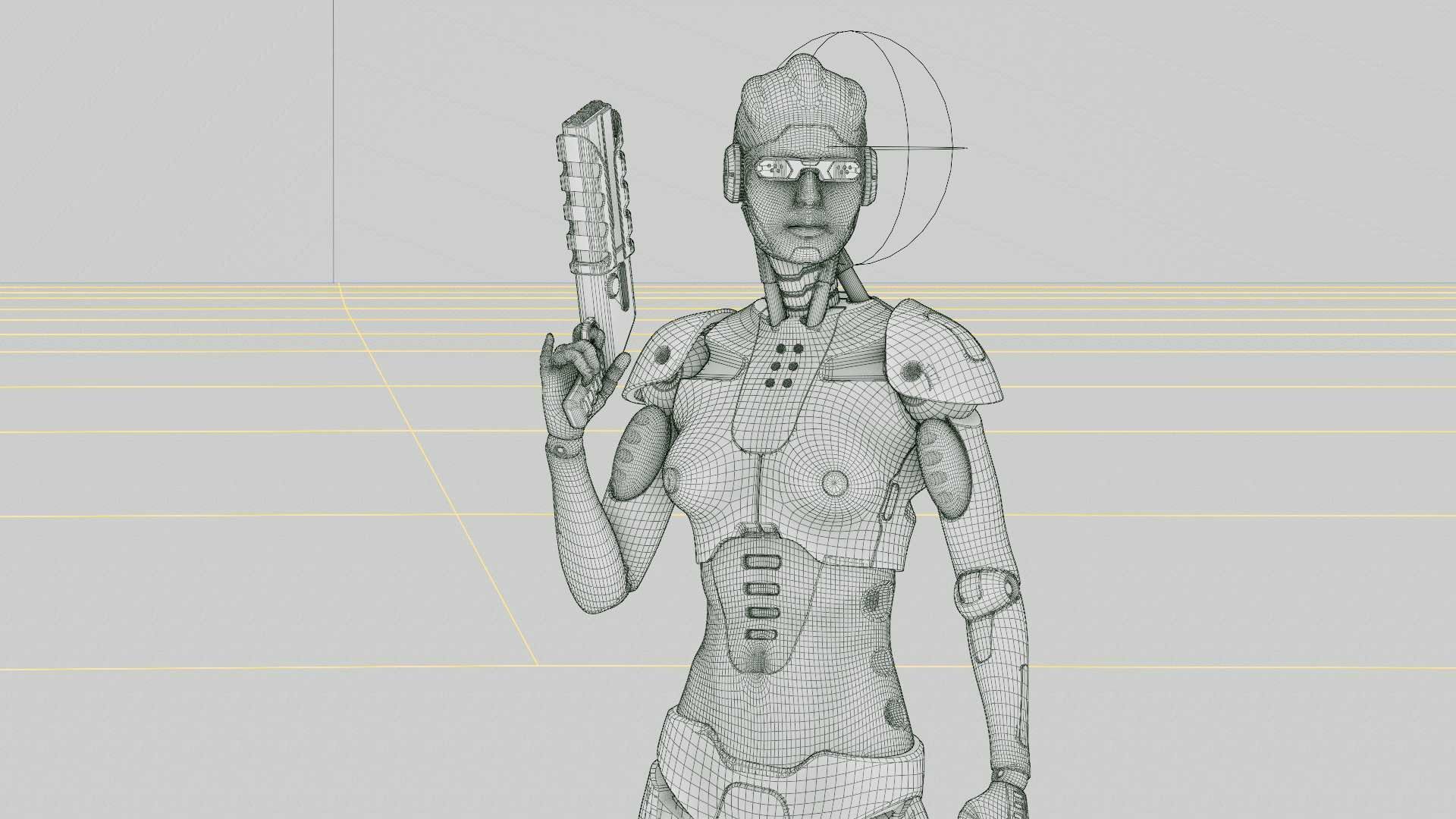 ANDROID OMEGA-C  RIGGED 3D model_37