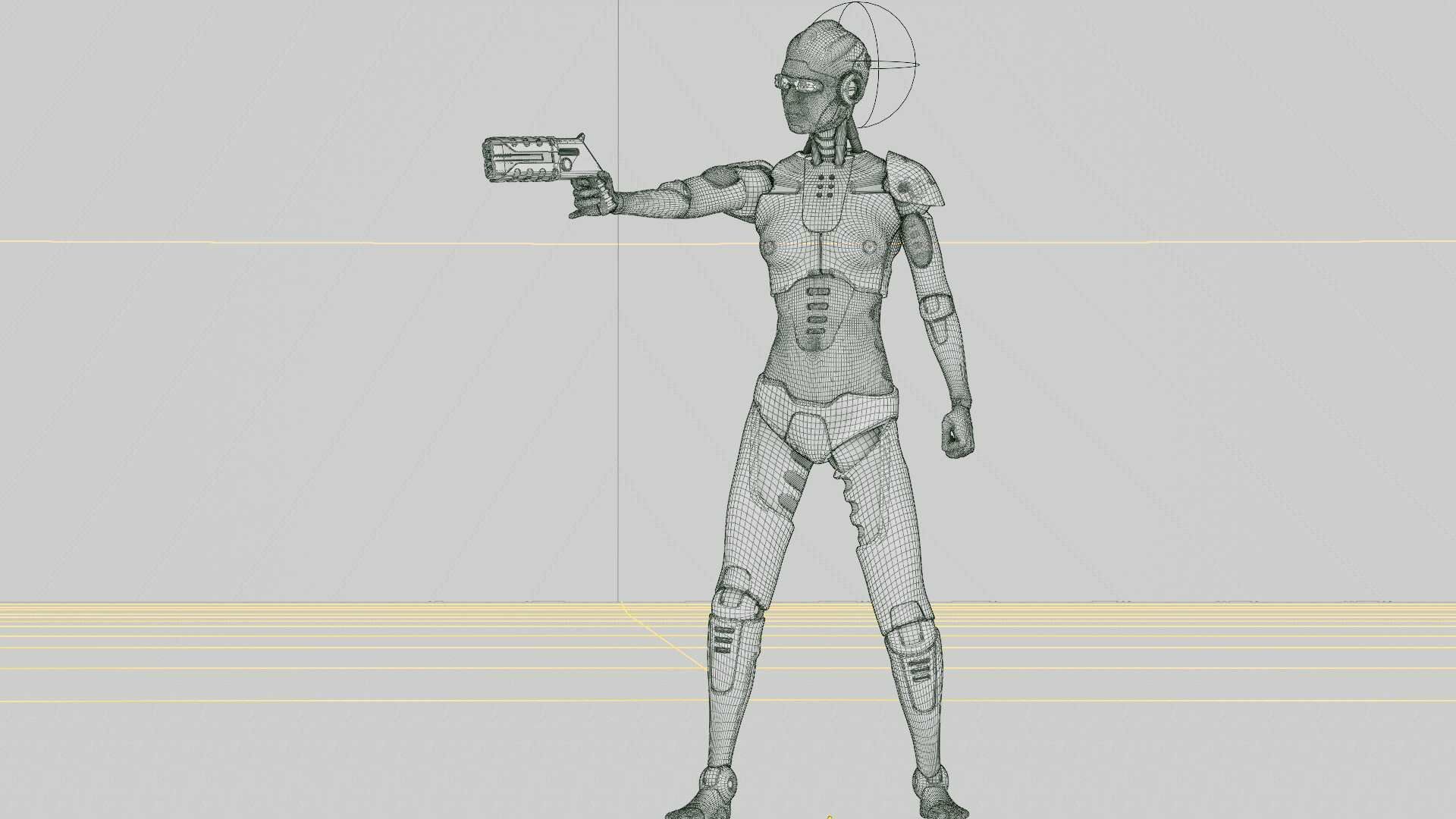 ANDROID OMEGA-C  RIGGED 3D model_40