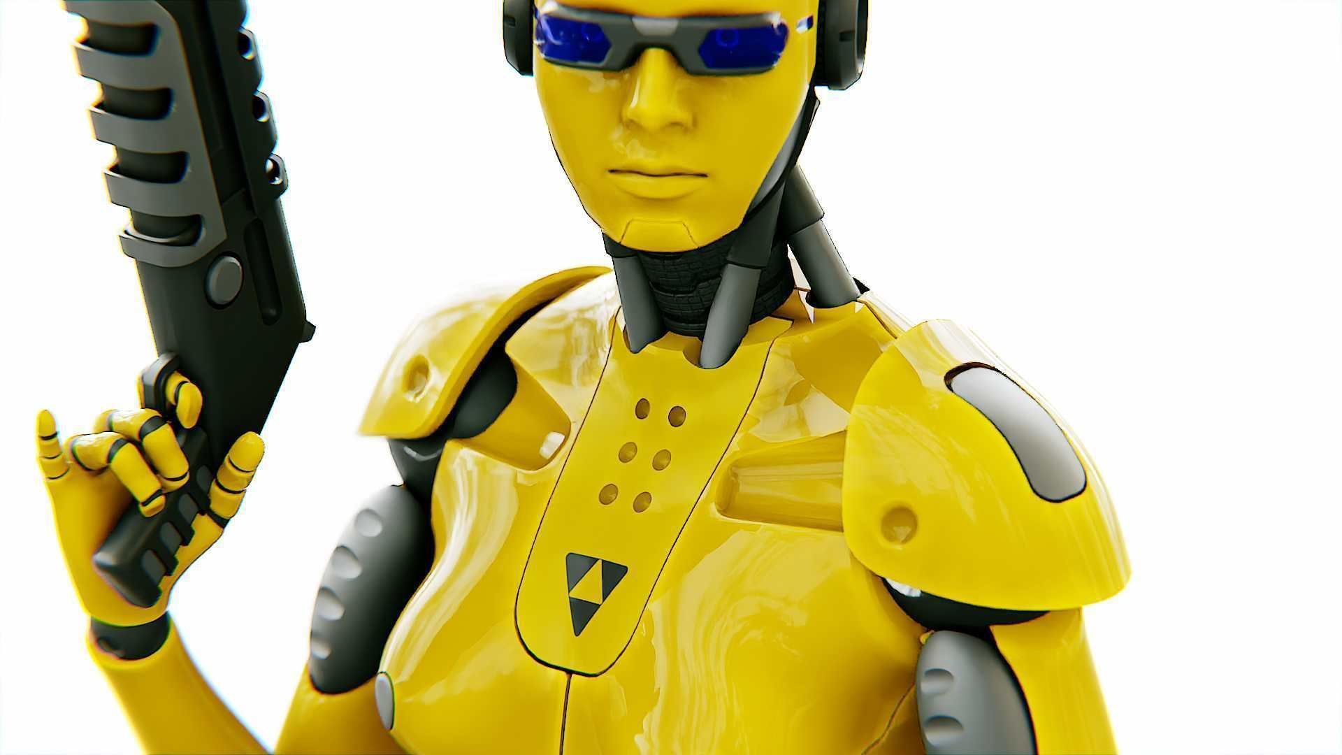 ANDROID OMEGA-C  RIGGED 3D model_17