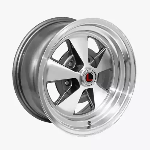 Legendary Wheel Co Flat 5 Alloy Wheel Charcoal Machined