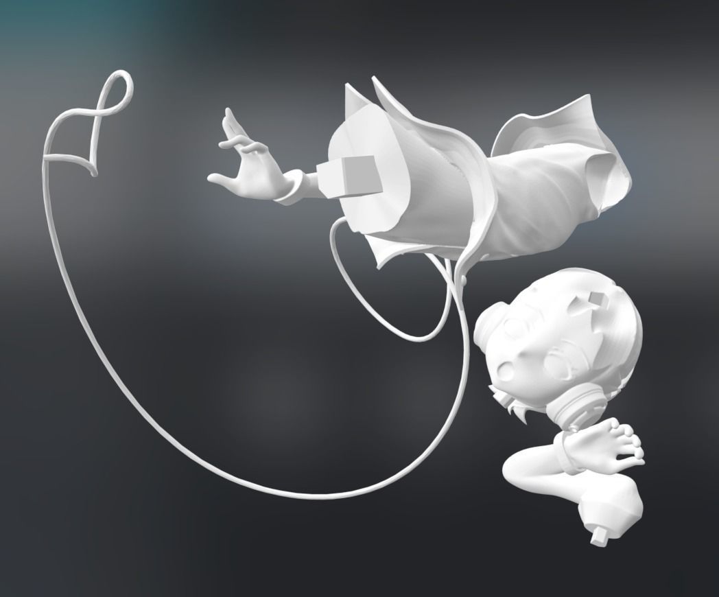 Hatsune Miku 3D print model_4