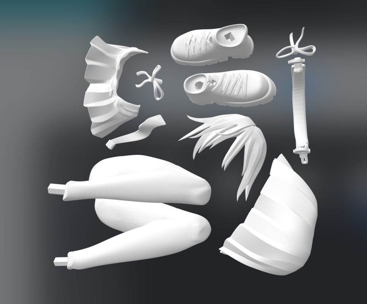 Hatsune Miku 3D print model_5