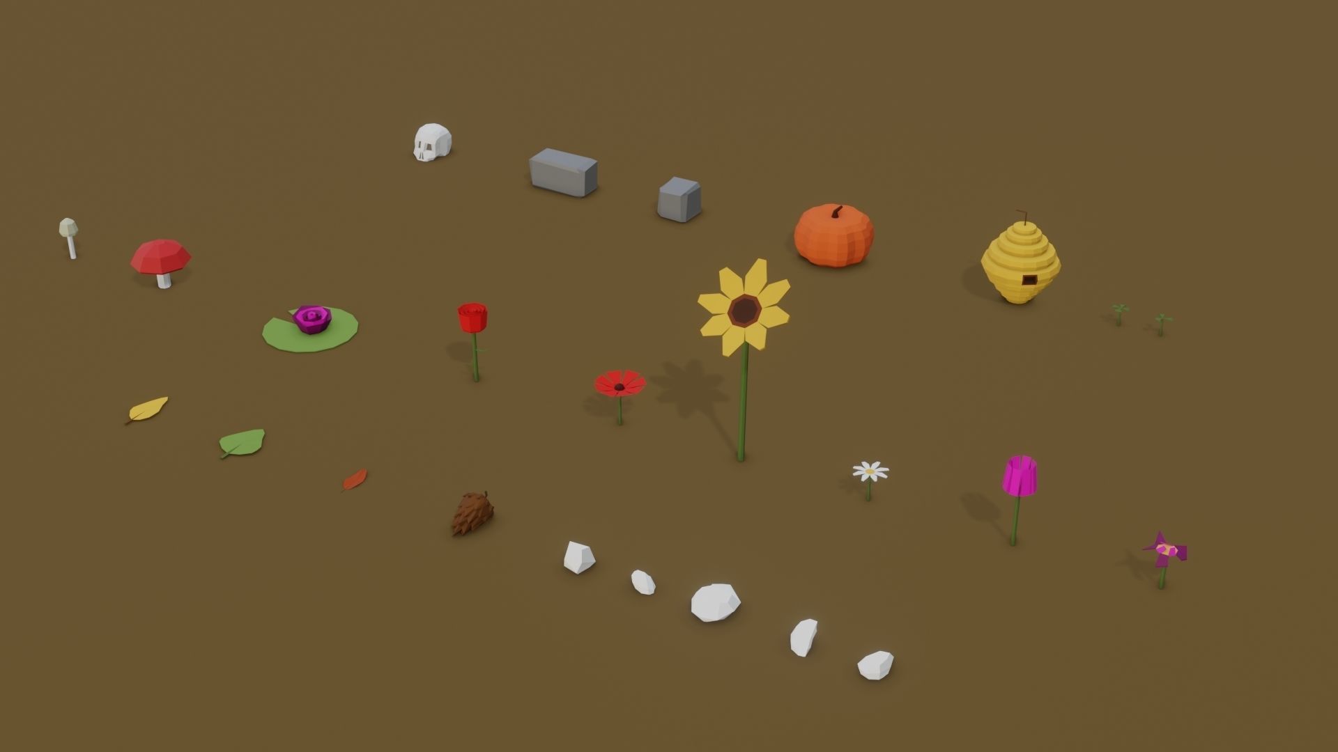 3D Low Poly Nature Pack Low-poly 3D model_10