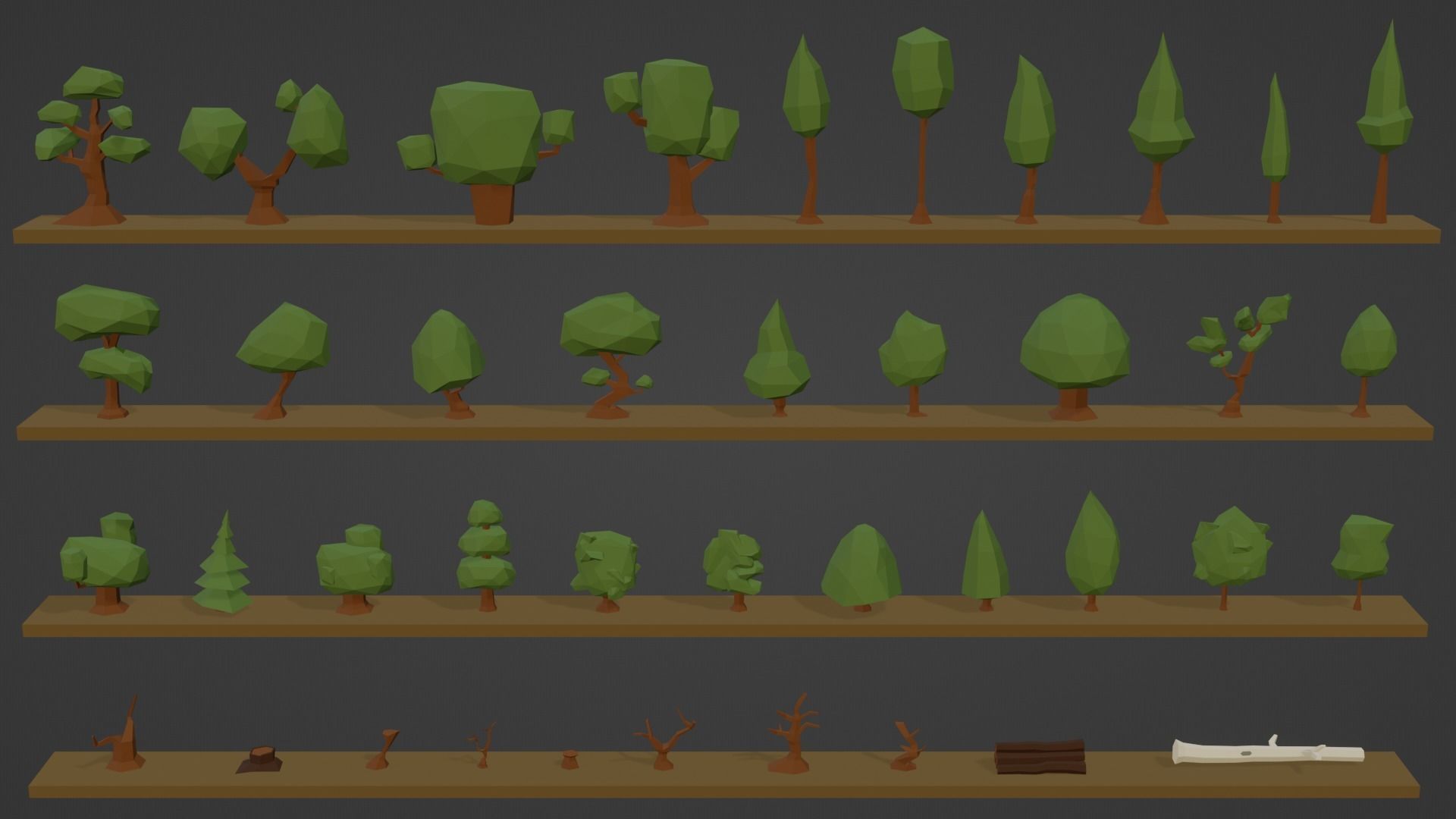 3D Low Poly Nature Pack Low-poly 3D model_2