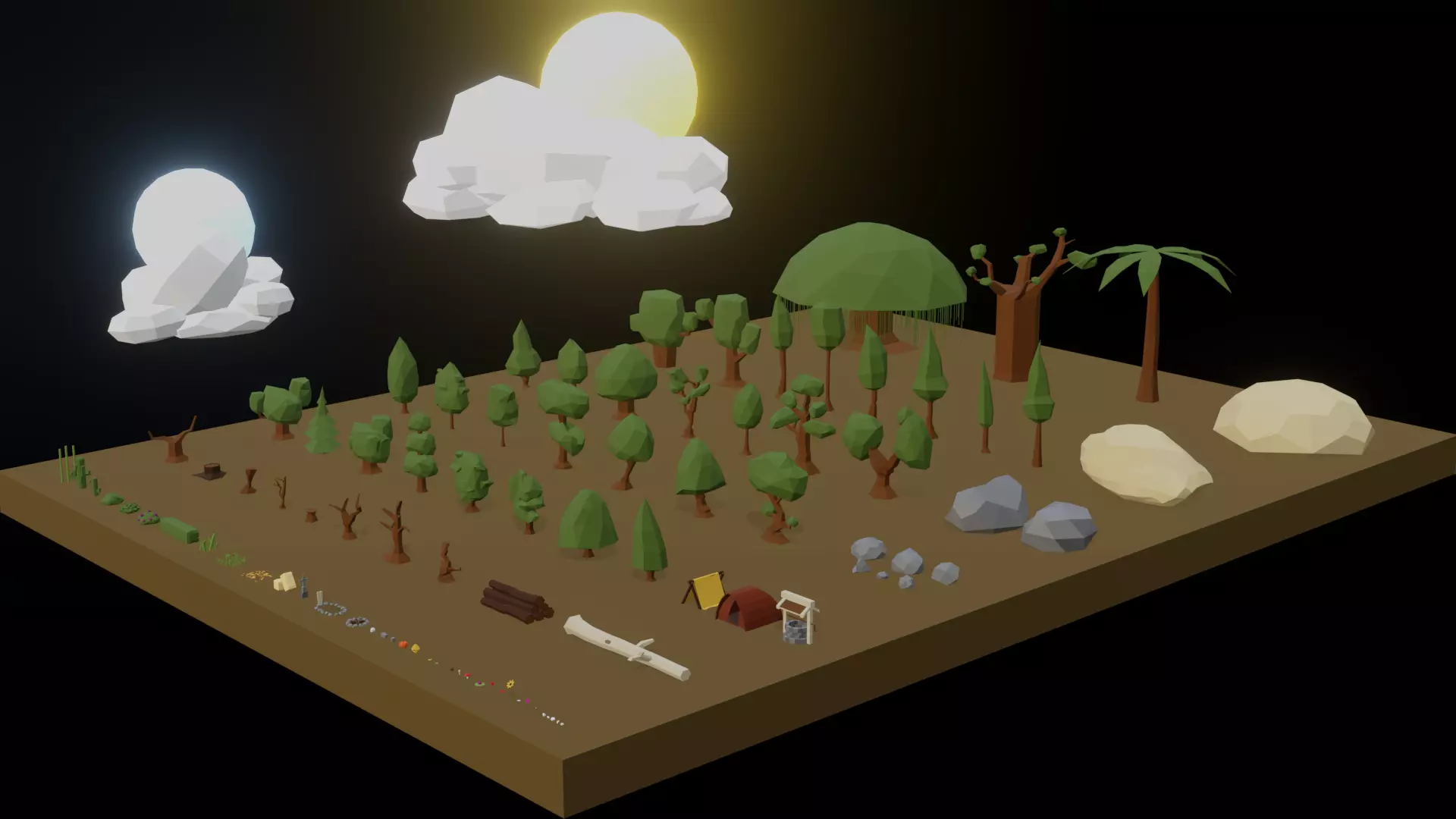 3D Low Poly Nature Pack Low-poly 3D model_0