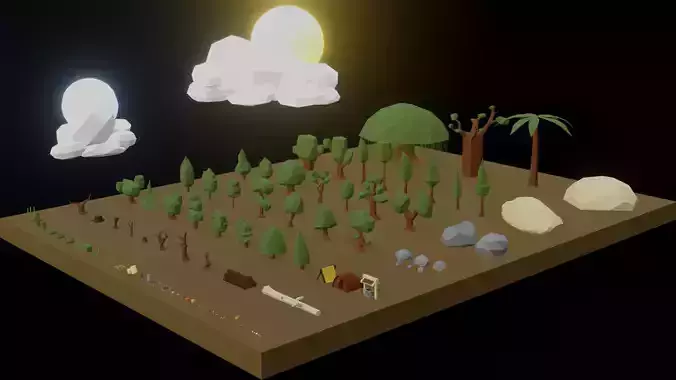 3D Low Poly Nature Pack