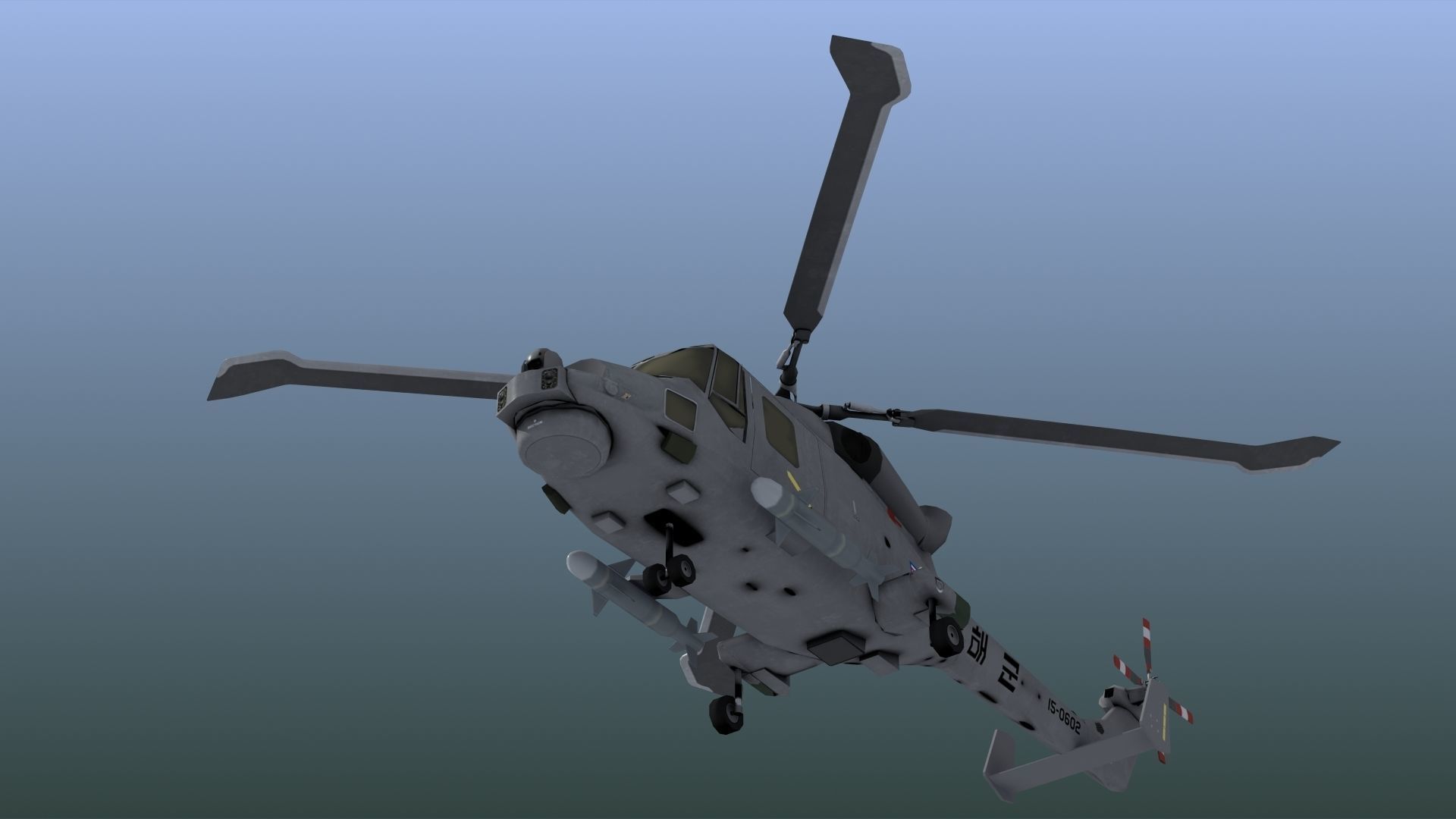 Wildcat Helicopter ROKN LD1 Low-poly 3D model_17
