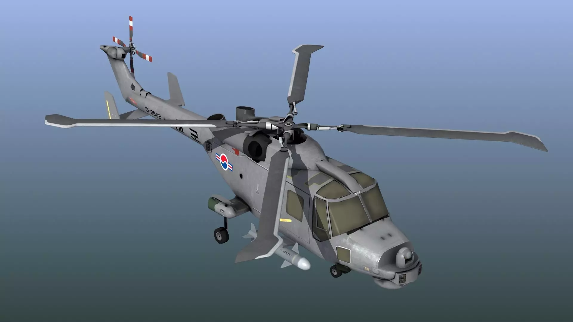 Wildcat Helicopter ROKN LD1 Low-poly 3D model_0