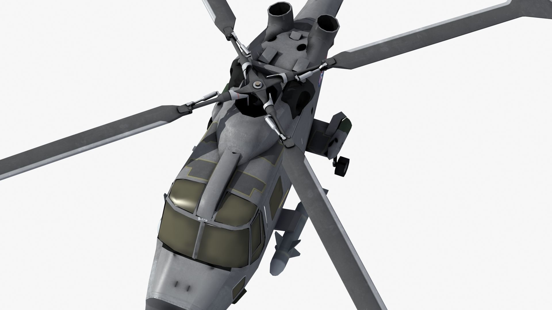 Wildcat Helicopter ROKN LD1 Low-poly 3D model_25