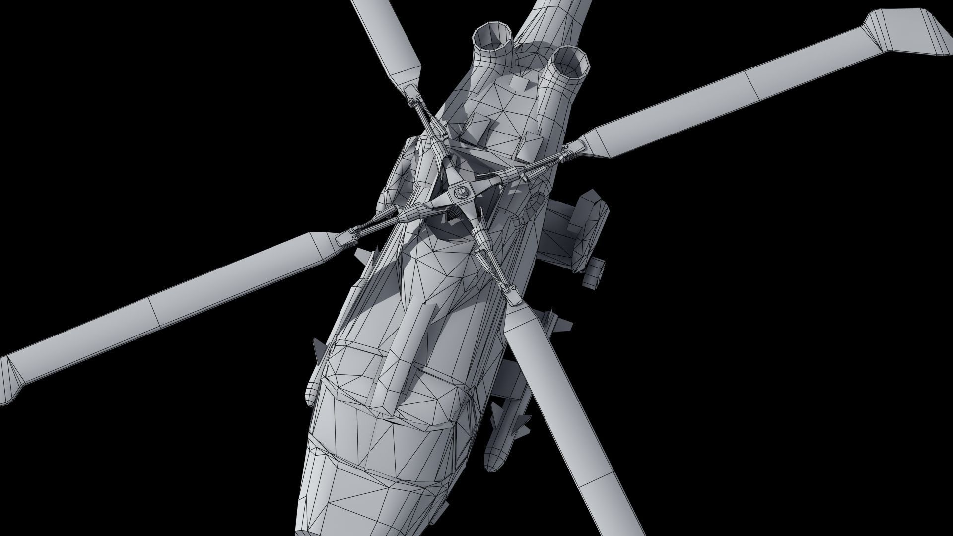 Wildcat Helicopter ROKN LD1 Low-poly 3D model_42