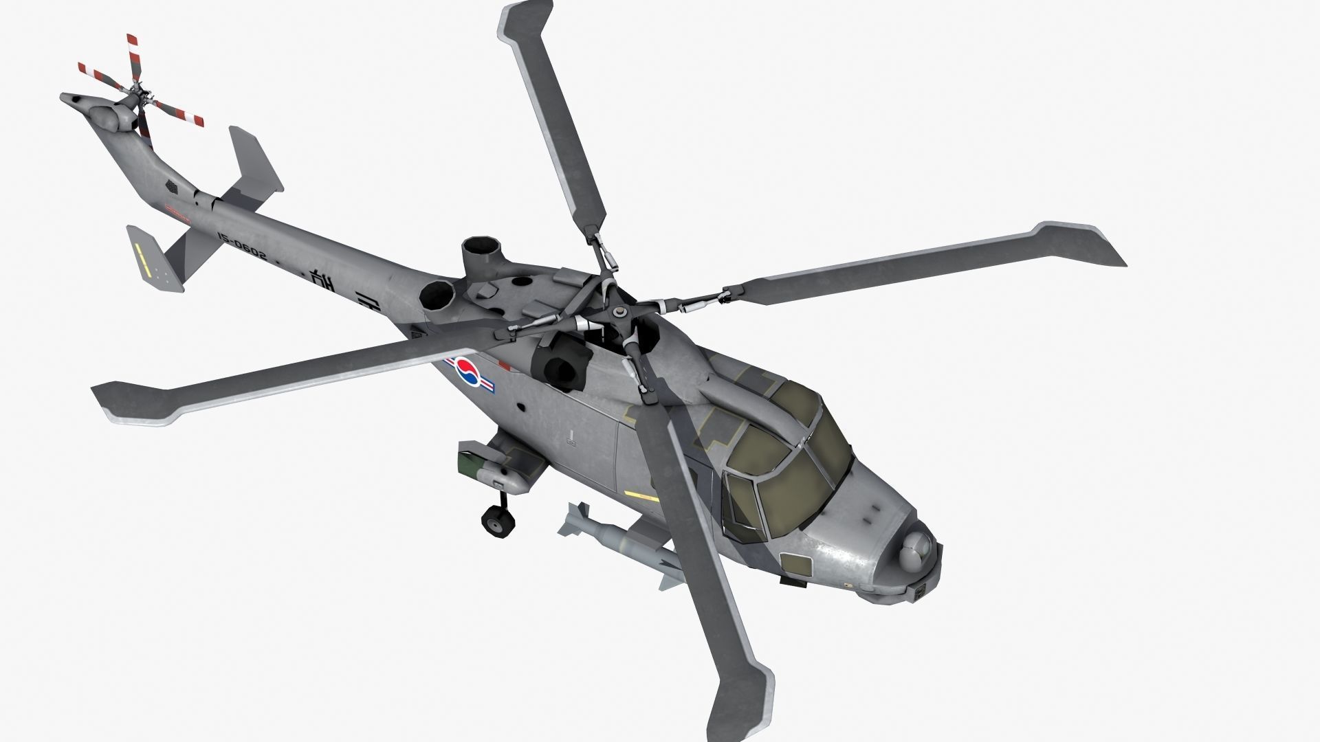Wildcat Helicopter ROKN LD1 Low-poly 3D model_28