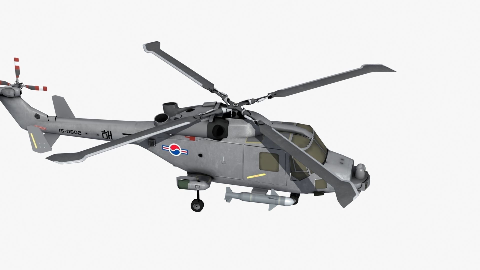 Wildcat Helicopter ROKN LD1 Low-poly 3D model_30