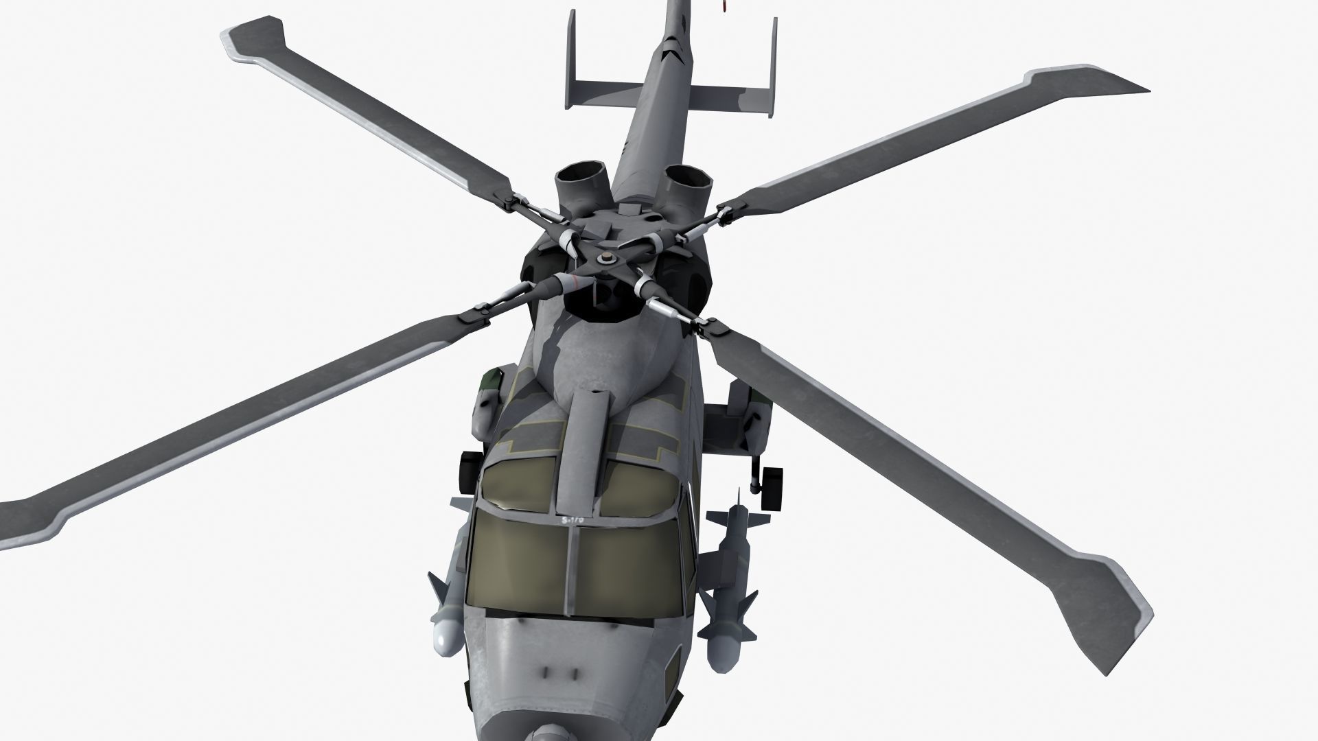 Wildcat Helicopter ROKN LD1 Low-poly 3D model_21