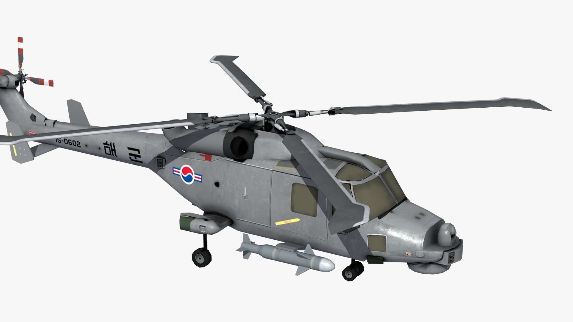 Wildcat Helicopter ROKN LD1 Low-poly 3D model_31