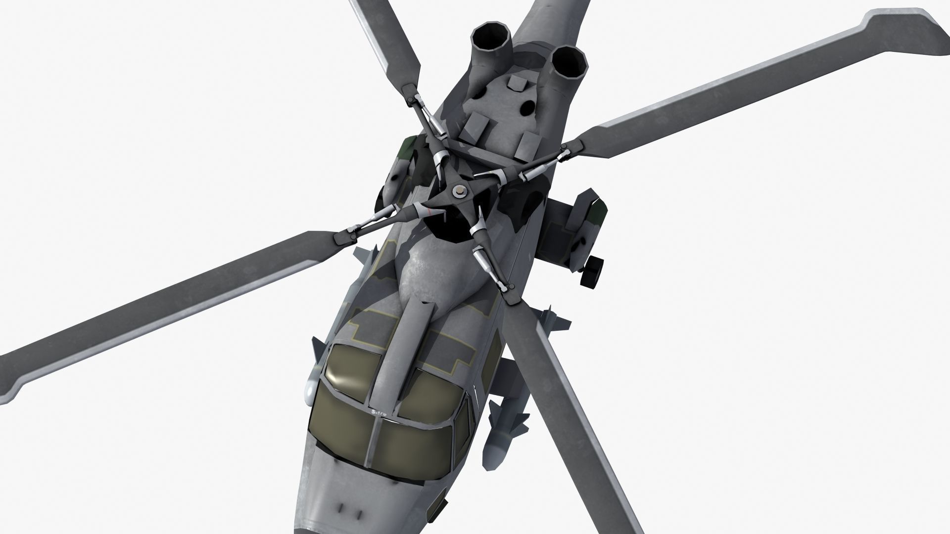 Wildcat Helicopter ROKN LD1 Low-poly 3D model_23