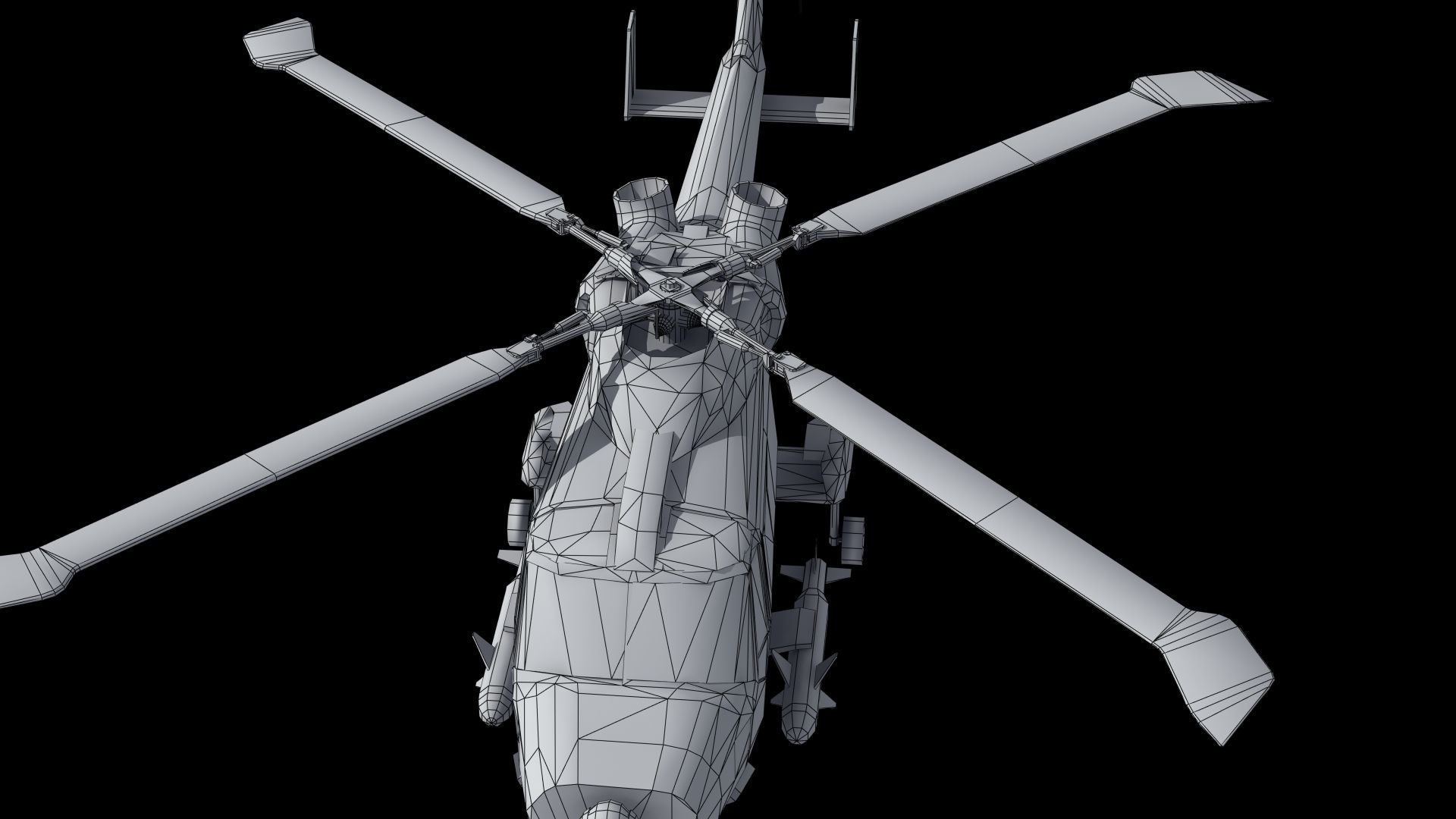 Wildcat Helicopter ROKN LD1 Low-poly 3D model_39