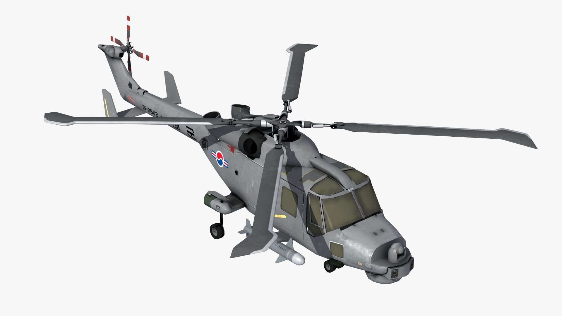 Wildcat Helicopter ROKN LD1 Low-poly 3D model_20