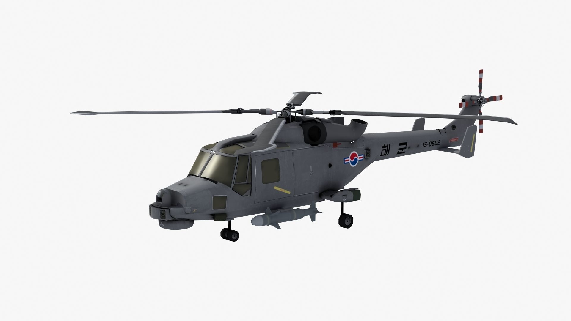 Wildcat Helicopter ROKN LD1 Low-poly 3D model_26