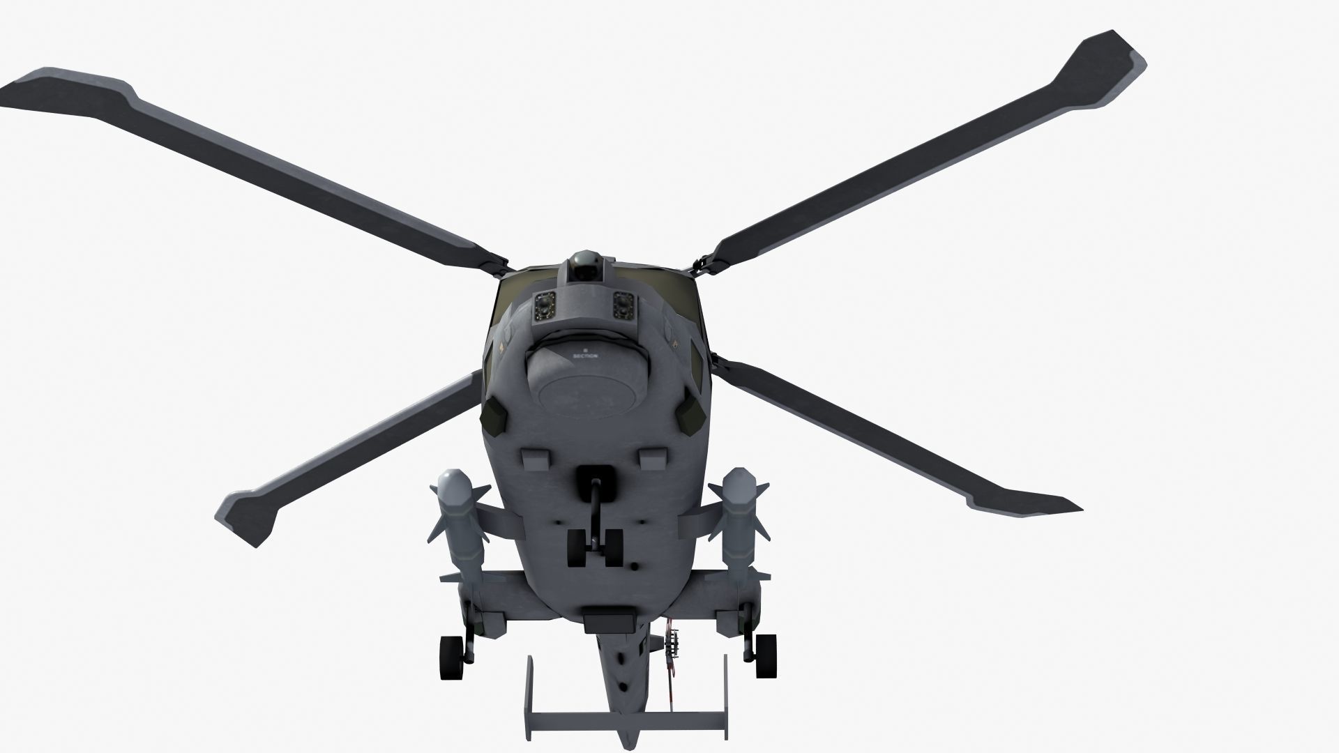 Wildcat Helicopter ROKN LD1 Low-poly 3D model_37