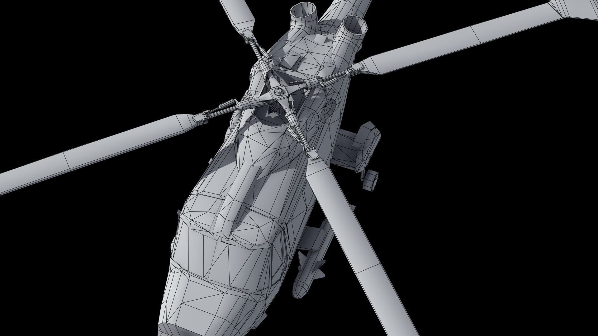 Wildcat Helicopter ROKN LD1 Low-poly 3D model_44