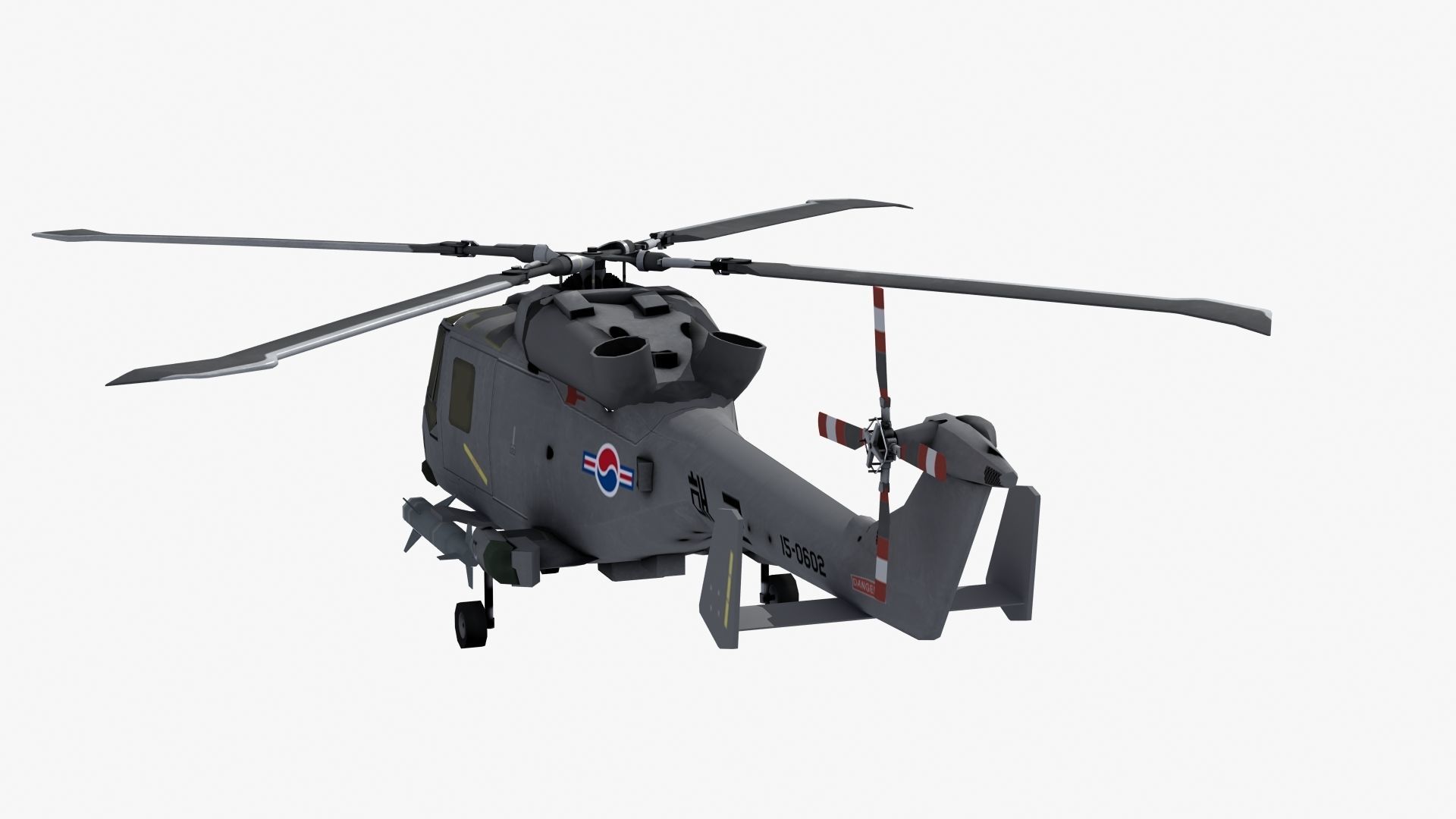 Wildcat Helicopter ROKN LD1 Low-poly 3D model_35