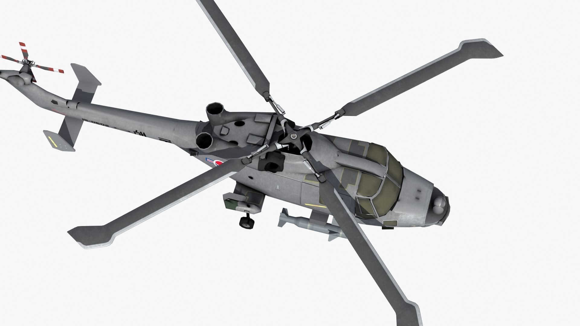 Wildcat Helicopter ROKN LD1 Low-poly 3D model_24
