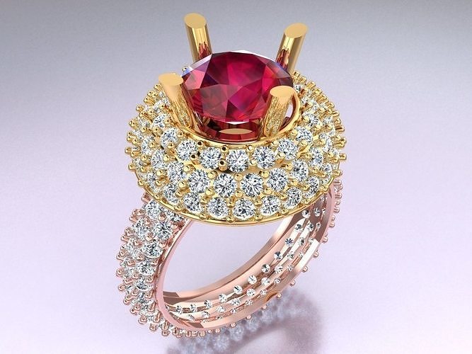 Diamond Ring - Womens Rings - N3491 3D print model