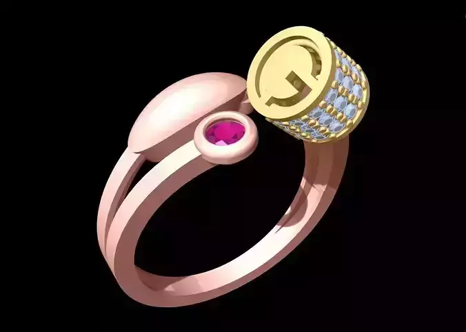 Diamond Ring - Womens Rings - N6721 3D print model