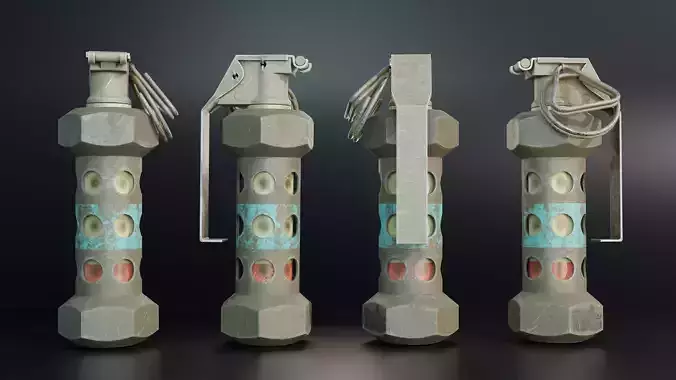 M-84 Stun Grenade game-ready AAA model