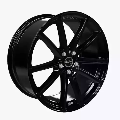 Carroll Shelby Wheel Company CS10 Wheel Gloss Black Mustang Low-poly 3D model