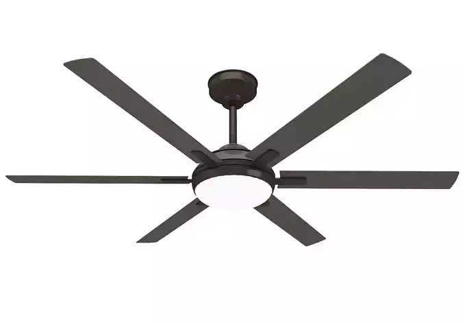 52 inch hunter hardaway led ceiling fan 3D model