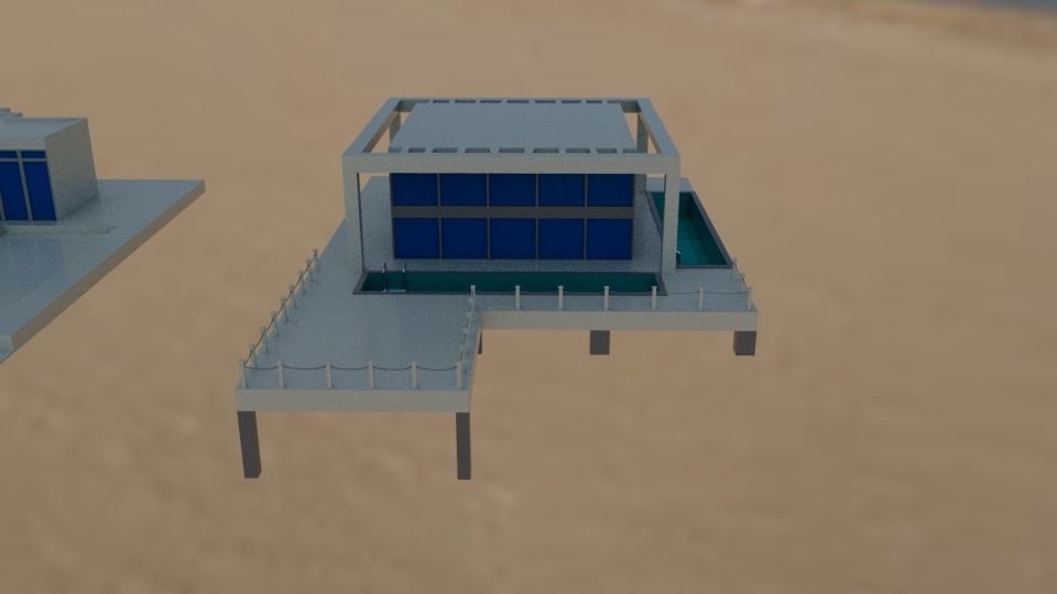 NURAI Islands Water and Beach Villa Beach and Pool House 3D model_15