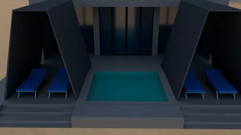 NURAI Islands Water and Beach Villa Beach and Pool House 3D model_0