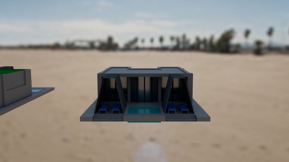 NURAI Islands Water and Beach Villa Beach and Pool House 3D model_10