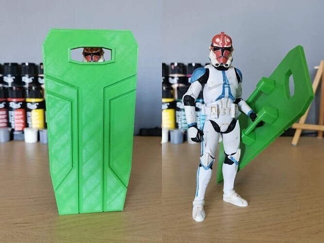 1 12 Clone Trooper Blast Shield M3 Bulwark Model Only 3D print model