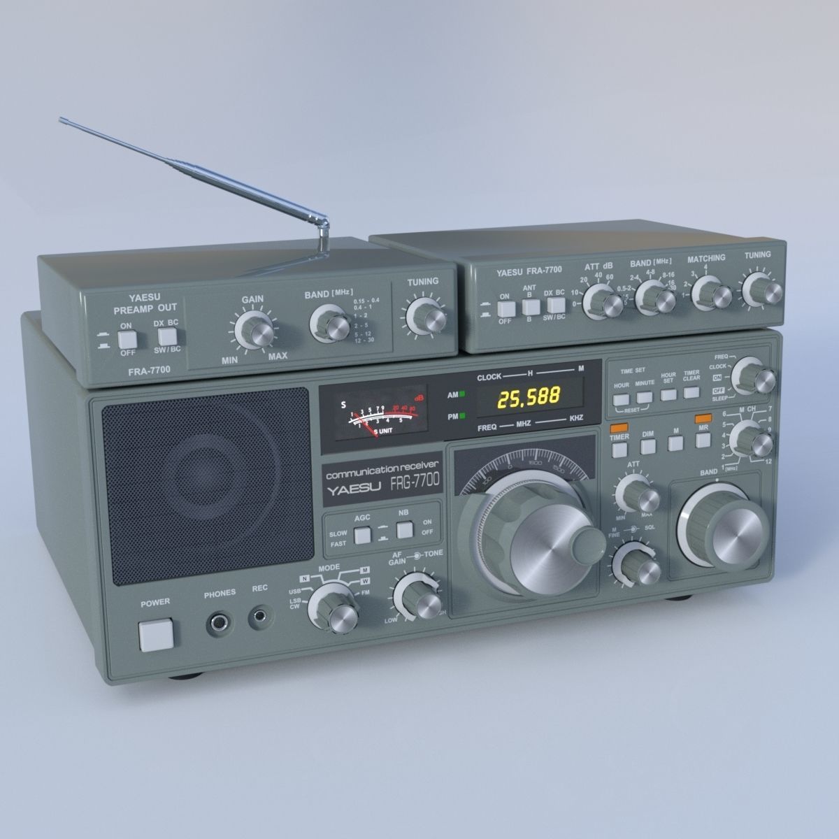 Yaesu FRG-7700 receiver 3D model_1