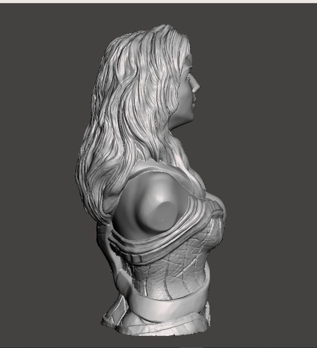 wonder woman bust with base 3d printable 3D print model_7