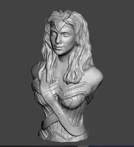 wonder woman bust with base 3d printable 