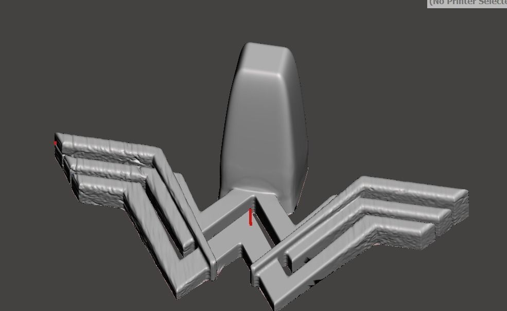 wonder woman bust with base 3d printable 3D print model_9