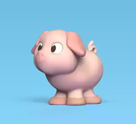 Cartoon Standing Pig
