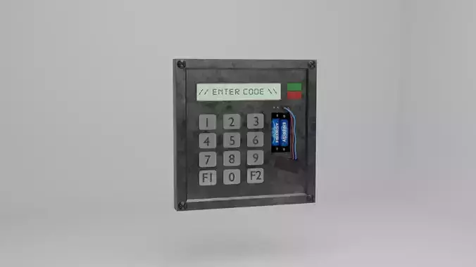 access control panel  Free low-poly 3D model