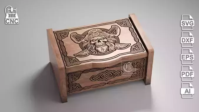 Wooden Box 4 - Files For CNC 3D print model