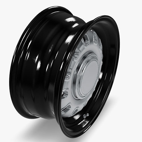 Wheel Vintiques Styled Steel Wheel Original Style Low-poly 3D model 2