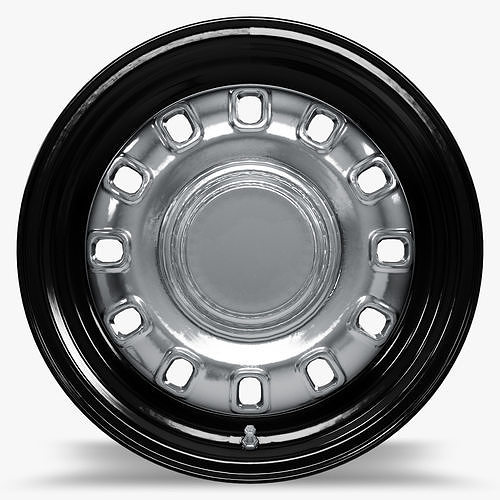 Wheel Vintiques Styled Steel Wheel Original Style Low-poly 3D model 7