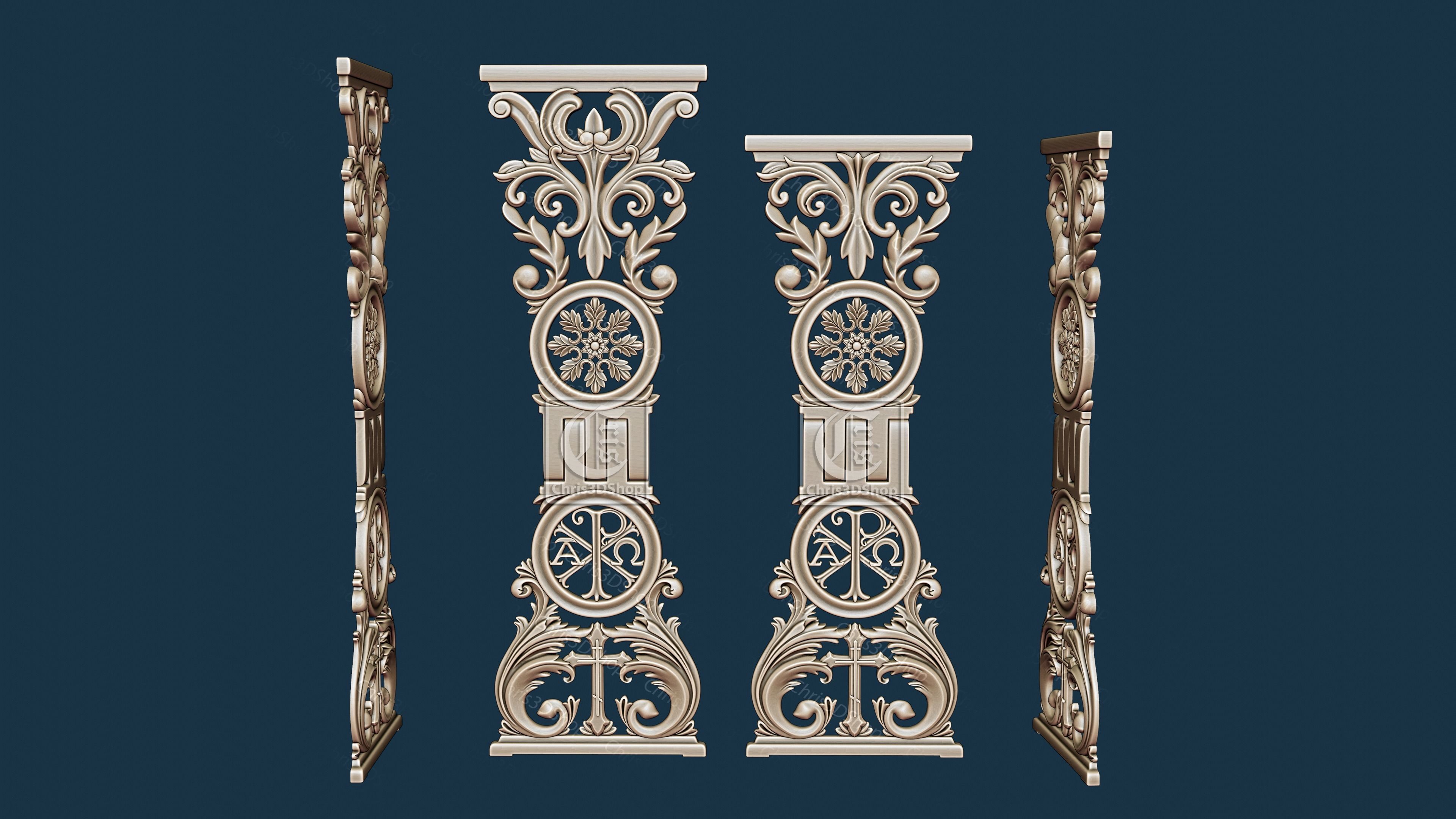 Portable Foldable Analogion Lectern V2 - Digital files for CNC 3D model_2