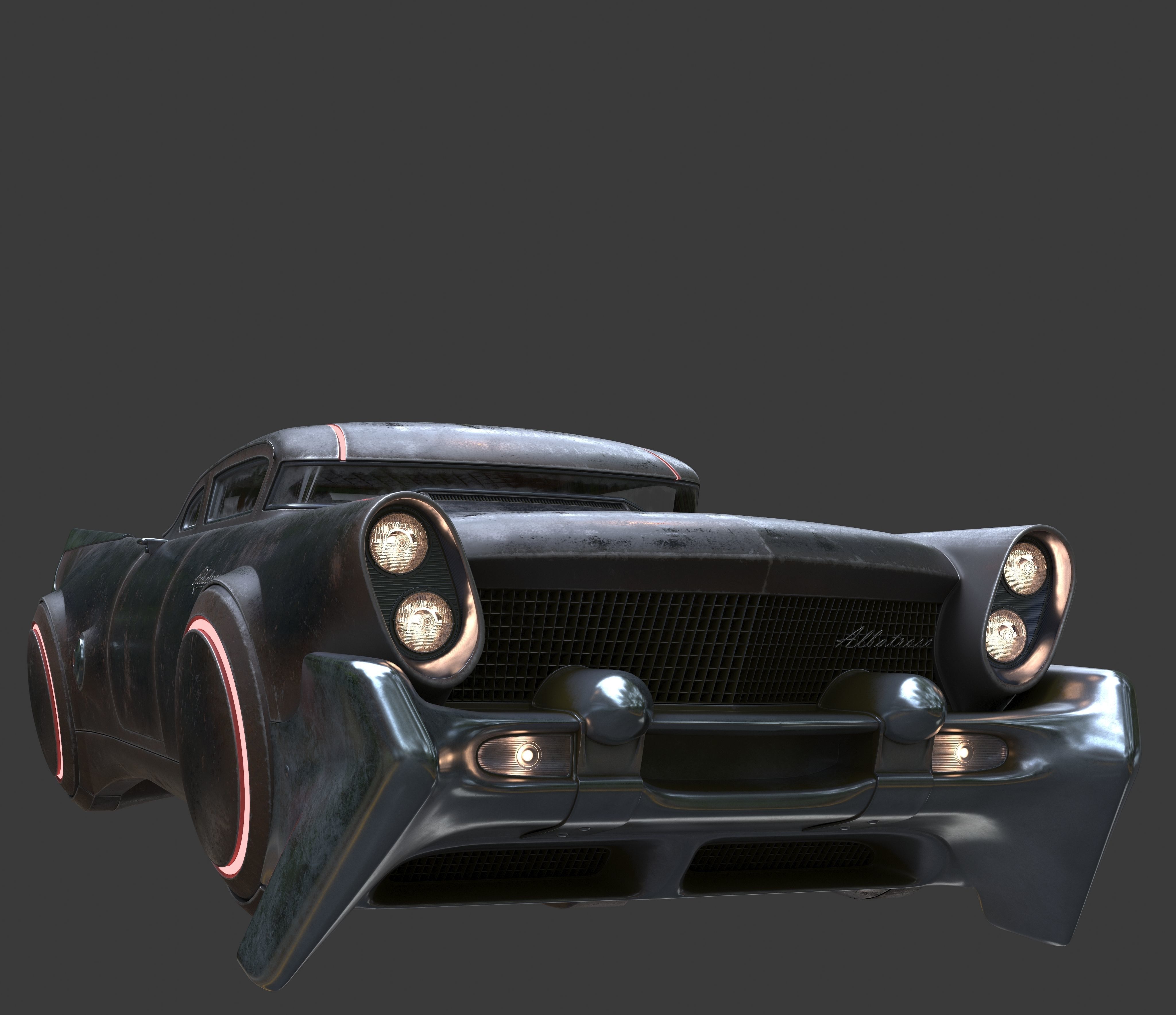 Futuristic flying car 3 3D model_12