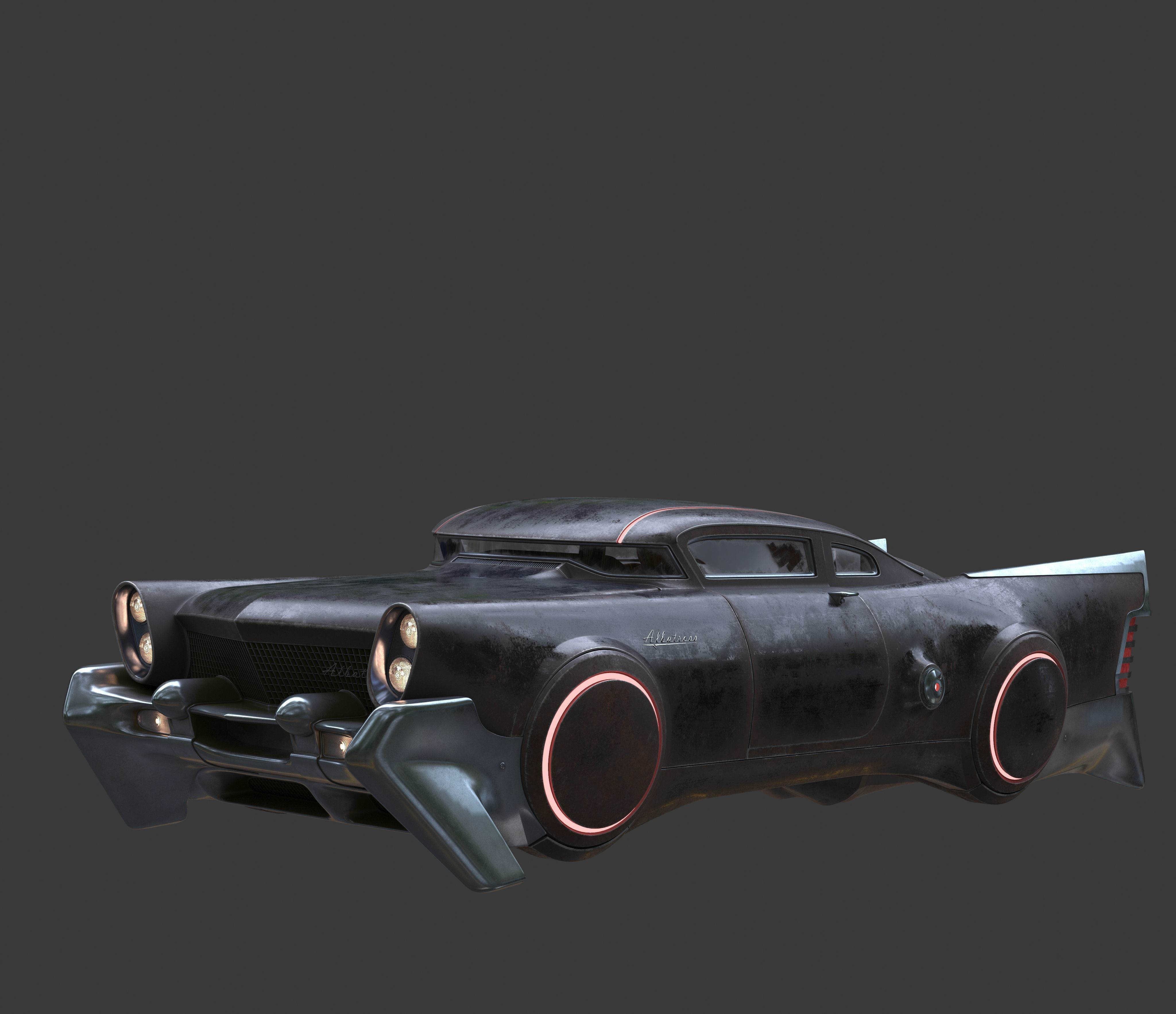 Futuristic flying car 3 3D model_5