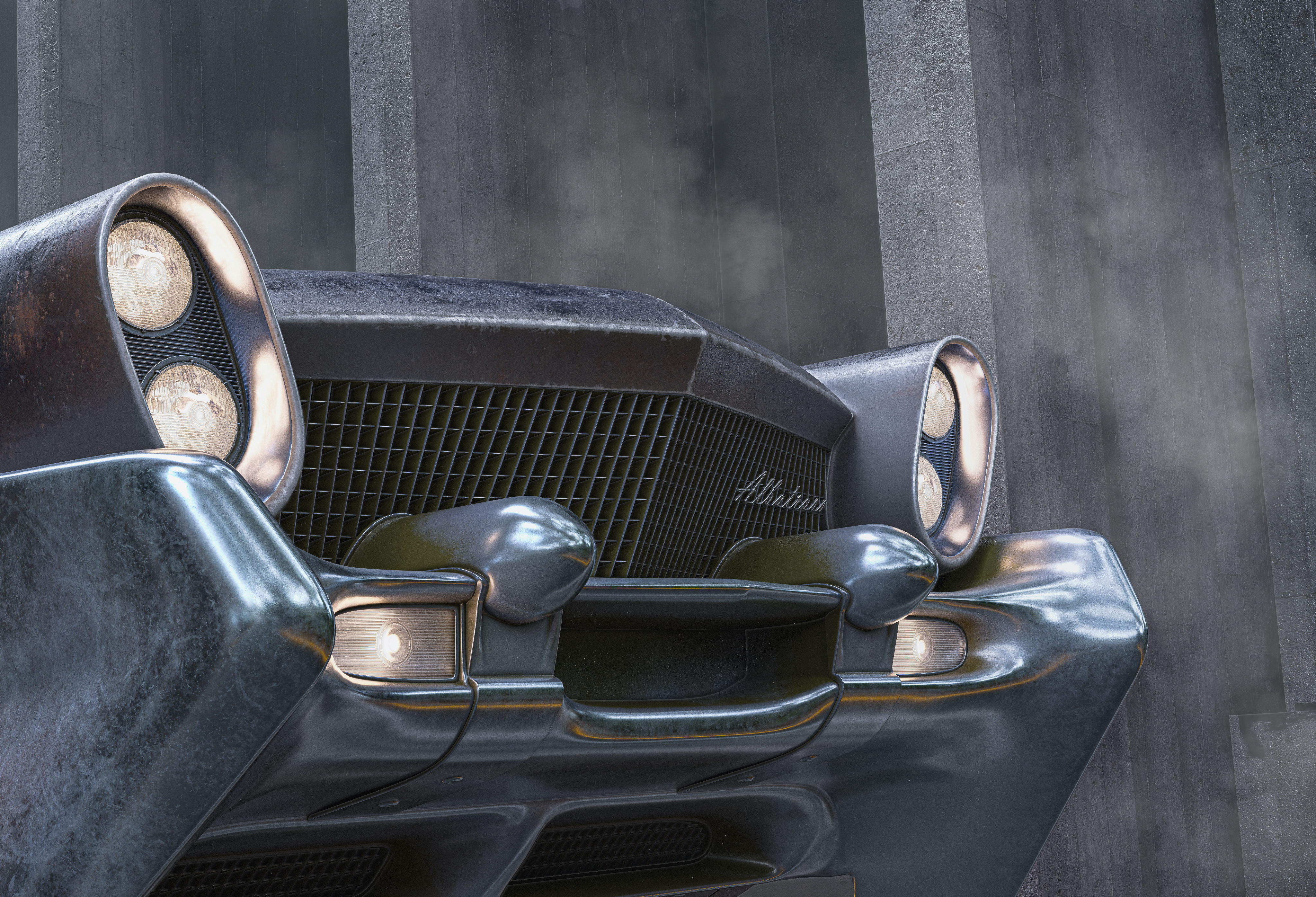 Futuristic flying car 3 3D model_2