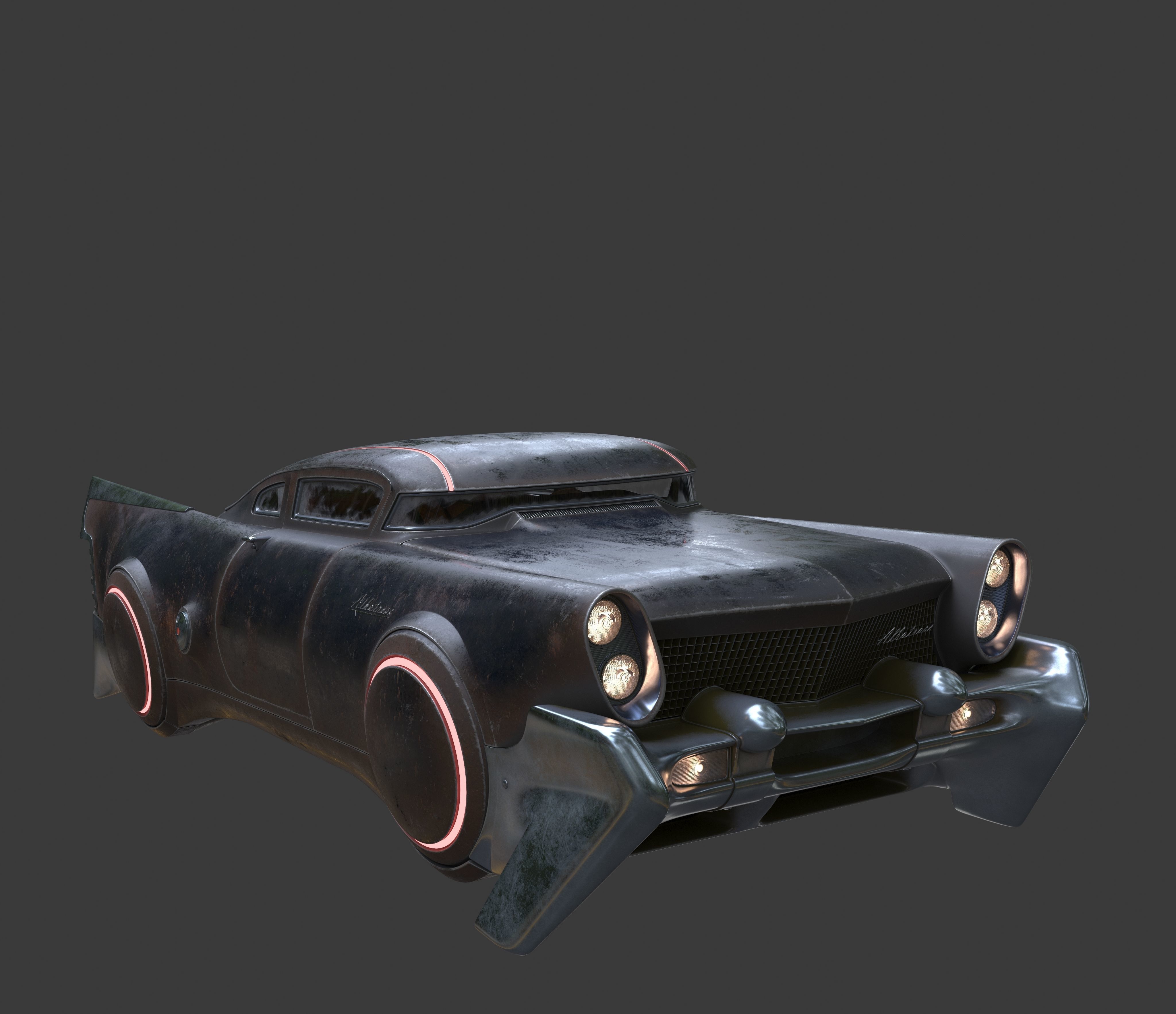 Futuristic flying car 3 3D model_6